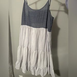 Midi blue and white dress